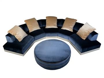 NOMADE - Sectional curved velvet sofa by Mantellassi 1926 - view 2